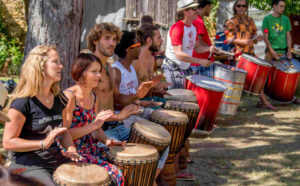 drumcircle avec l'association Senzala Capoeira