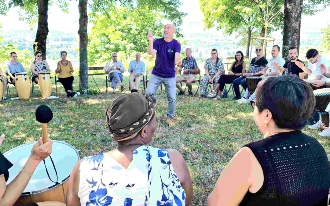 Teambuilding percussions à Lyon
